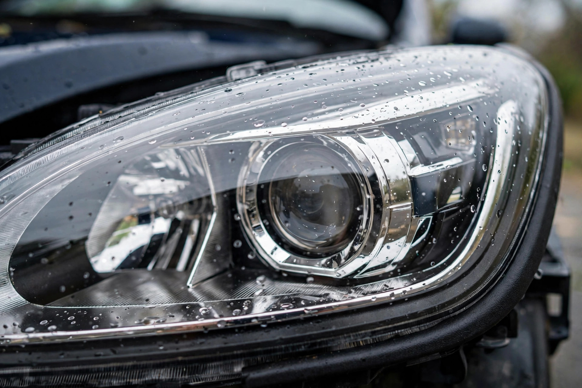 Crystal clear restored car headlight lens like new